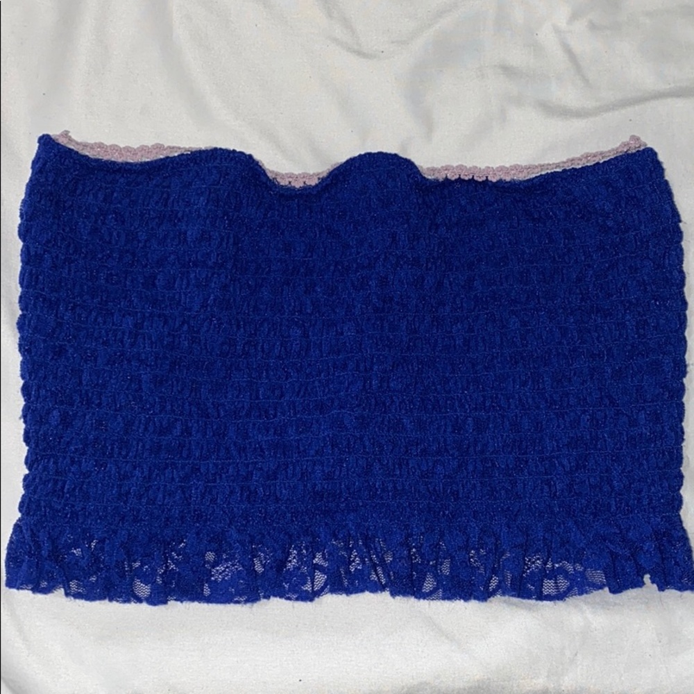 [Free People] Lace Crop Tube Top